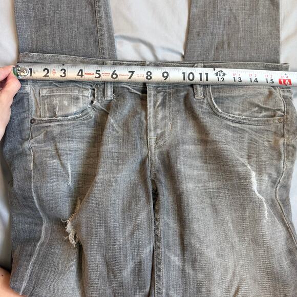 AllSaints Gray, Distressed, Woodvale Pipe Skinny Jeans- 28 - Picture 8 of 11